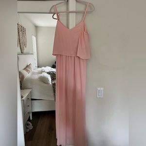 Blush pink maxi dress